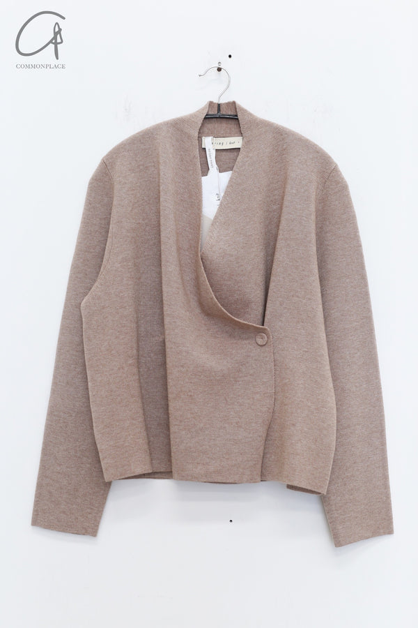 SWAYING 25 Early Spring Single Button Knit Jacket SW-SW25PS1T10-JHT light tan SW-SW25PS1T10